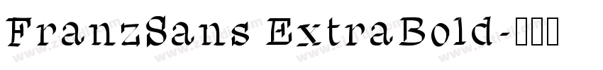 FranzSans ExtraBold字体转换